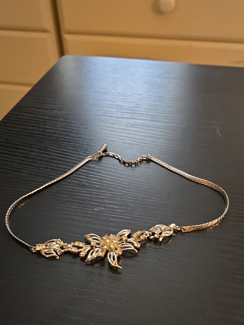 Silver Floral Statement Necklace - Women Jewelry